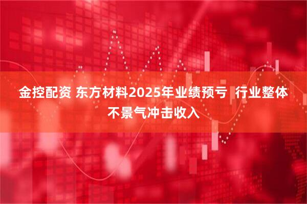 金控配资 东方材料2025年业绩预亏  行业整体不景气冲击收入
